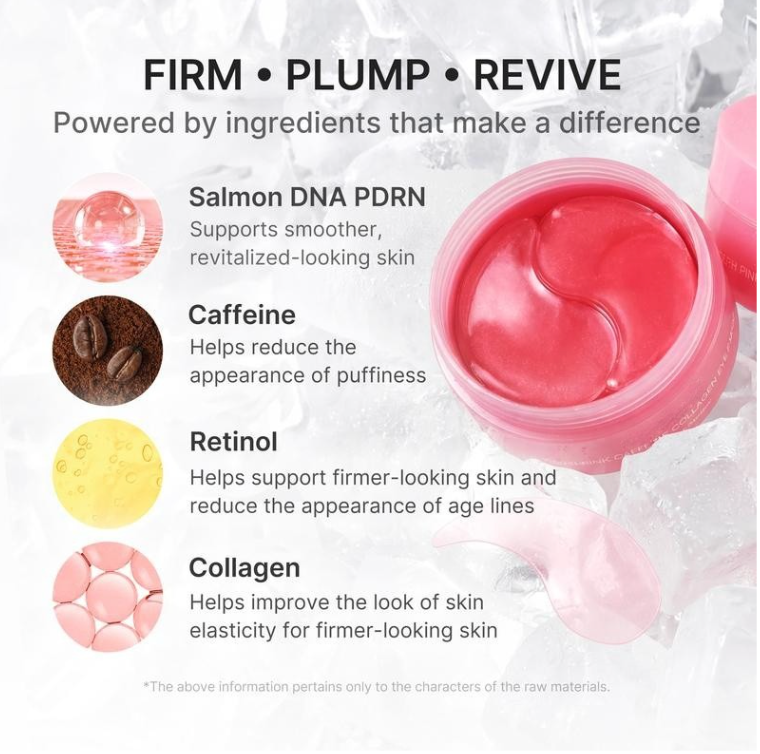 PDRN Pink Caffeine Collagen Eye Patches